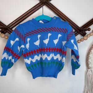 Vintage Kids Exchange Goose Print Sweater